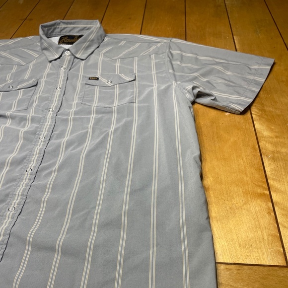 Howler Brothers Shirt 2XL Gray H Bar B Snap Button Short Sleeve Cowboy Western - Picture 4 of 16